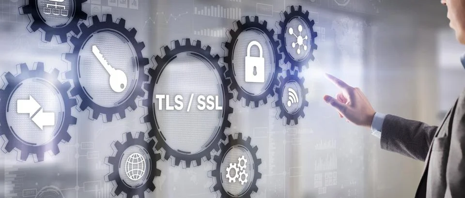 Transport Layer Security. Protocols provide secured communications. Secure Stock Photos