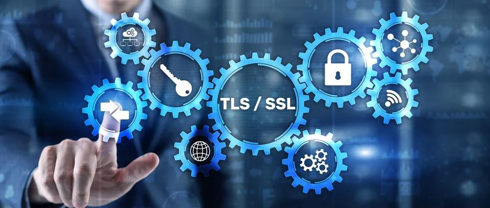Transport Layer Security. Secure Socket Layer. TLS SSL Stock Photos