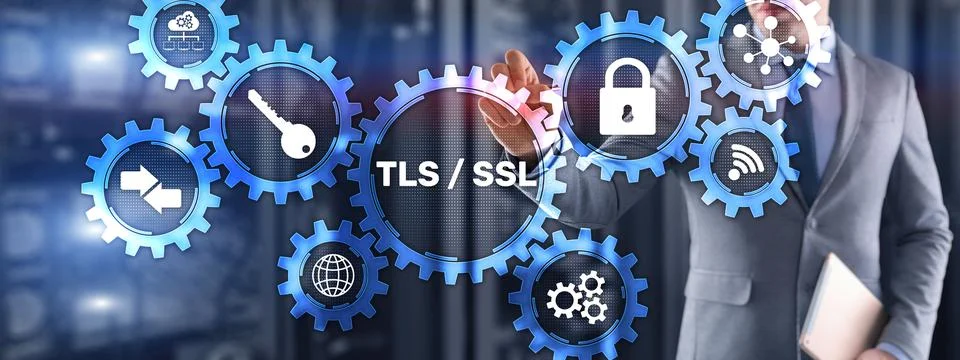 Transport Layer Security. Secure Socket Layer. TLS SSL Stock-Fotos