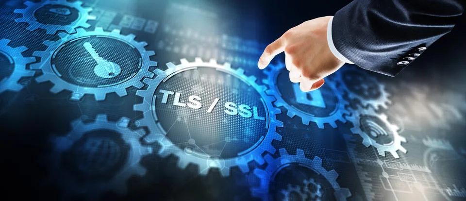 Transport Layer Security. Secure Socket Layer. TLS SSL. Mixed Media Fotos Stock