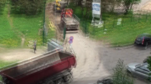 Transport leaving. Time lapse Video stock 24572776