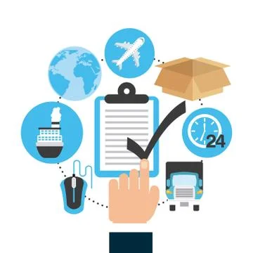 Transport logistics design, vector illustration eps10 graphic 스톡 일러스트