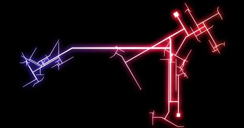 Transport Network Coverage In Expanding City Plans Urban Mapping Video stock 326375754