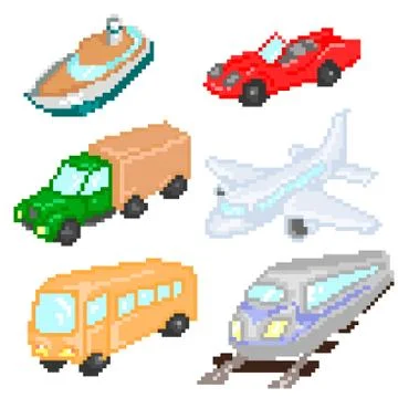 Transport pixelart Stock Illustration