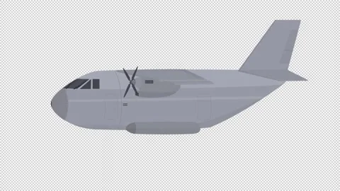 Transport plane. Animation of a cargo pl... | Stock Video | Pond5