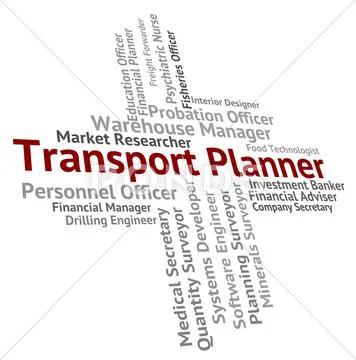 Transport Planner Shows Jobs Deliver And Organizer Stock Illustration