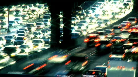 Transport Pollution Time-lapse Stock Footage 623212