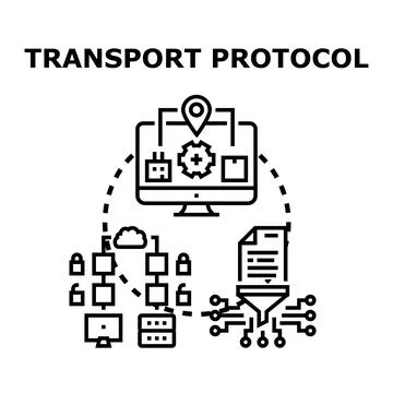 Transport protocol concept for digital data transfer network 库存插图