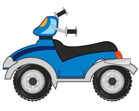 Transport quad bikes on white background is insulated Illustrazione stock