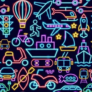 Transport Seamless Pattern Stock Illustration
