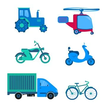 Transport. Set of icons. Illustration. Stock Illustration