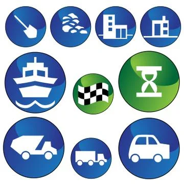 Transport set Stock Illustration