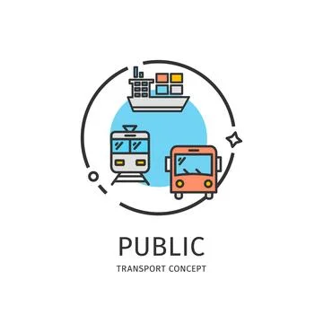 Transport Thin Line Icon Concept. Vector Illustrazione stock