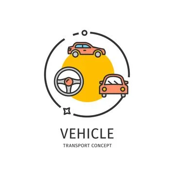 Transport Thin Line Icon Concept. Vector 스톡 일러스트