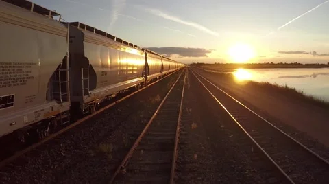 Transport train in a cargo yard 動画素材 53725903