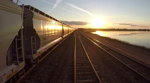 Transport train in a cargo yard 動画素材 53727797