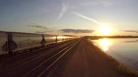 Transport train in a cargo yard 動画素材 54066513