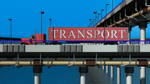Transport - Truck (HD+Loop) Stock Footage 30233773