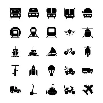 Transport Vector Icons Stock Illustration