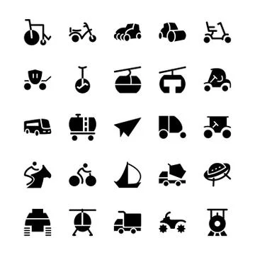 Transport Vector Icons Pack Stock Illustration