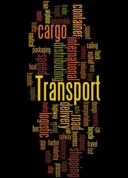 Transport, word cloud concept Stock Illustration