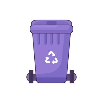 Transportable Closed Electronic Waste Container Stock Illustration