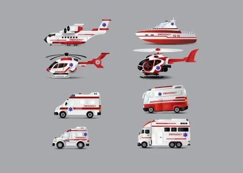 Transportation of ambulance. Illustrazione stock