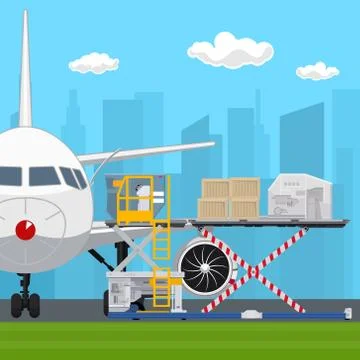 Transportation and Air Cargo Services Stock Illustration