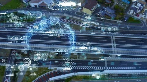 Transportation and technology concept. ITS (Intelligent Transport Systems). Stock Footage 106850655