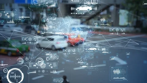Transportation and technology concept. ITS (Intelligent Transport Systems). Stock Footage 119939201