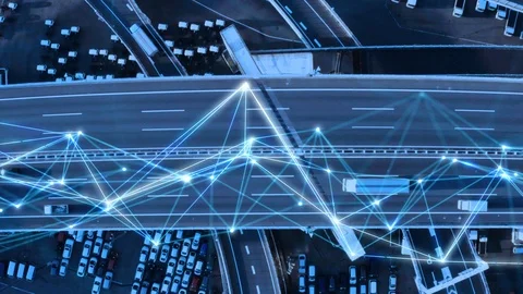 Transportation and technology concept. ITS (Intelligent Transport Systems). Stock Footage 122610209