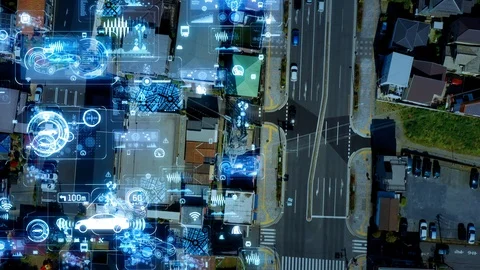 Transportation and technology concept. ITS (Intelligent Transport Systems). Stock Footage 128097162