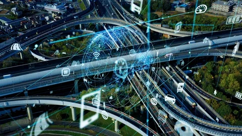 Transportation and technology concept. Mobility as a service. Stock Footage 128097167