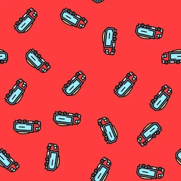 Transportation biomass vector seamless pattern Stockillustratie