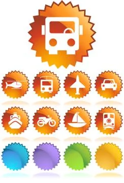 Transportation buttons - seal Stock Illustration