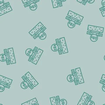 Transportation carbon line vector seamless pattern Stock Illustration