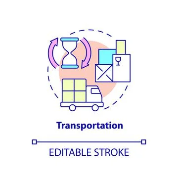 Transportation concept icon Stock Illustration