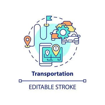 Transportation concept icon 库存插图