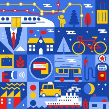 Transportation Concept Illustrazione stock