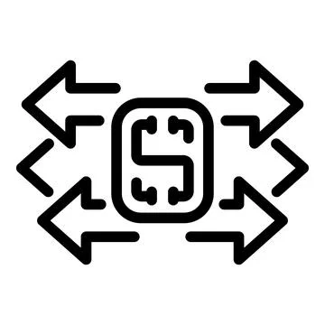 Transportation control icon outline vector. Urban traffic development Stock Illustration