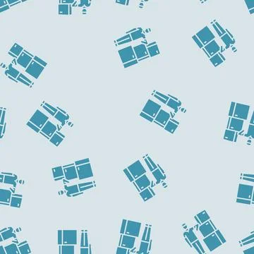 Transportation courier glyph seamless pattern Illustrazione stock