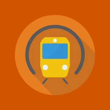 Transportation Flat Icon. Subway Stock Illustration
