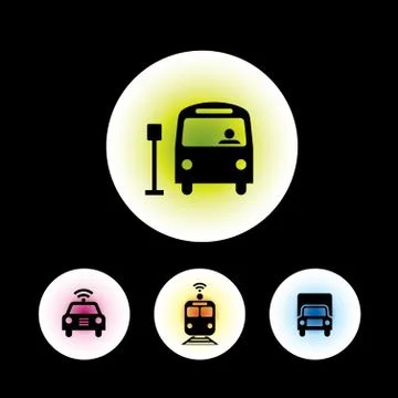 Transportation icon set Stock Illustration