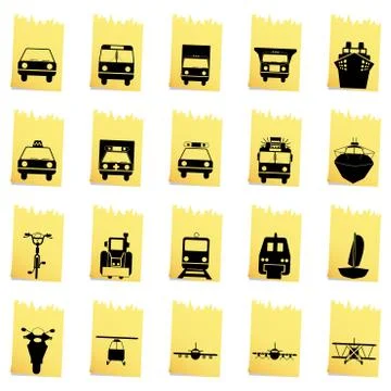 Transportation icon set Stock Illustration