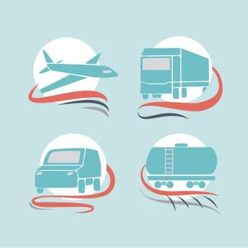 Transportation icons set イラスト素材