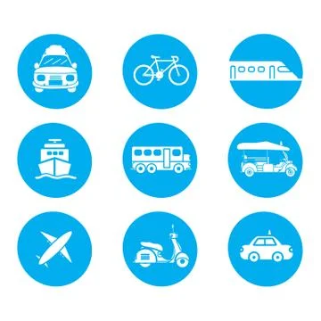 Transportation icons vector design. Stock Illustration