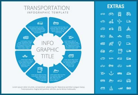 Transportation infographic template and elements. Stock Illustration