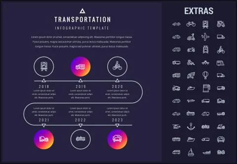 Transportation infographic template and elements. Stock Illustration