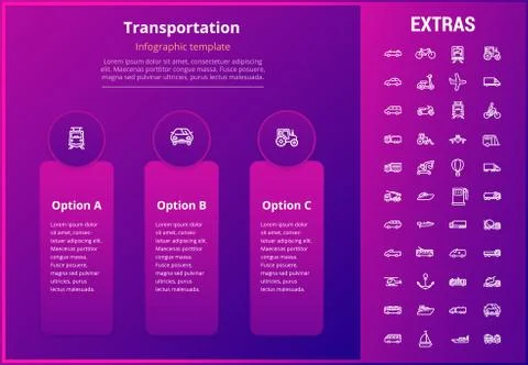 Transportation infographic template and elements. Stock Illustration