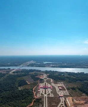 Transportation Link Between Thailand and Laos Over the Mekong River Stock Photos